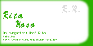 rita moso business card