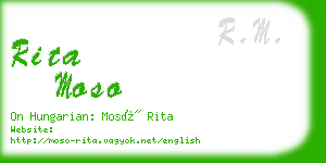 rita moso business card